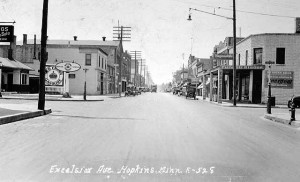 Old Photo of Excelsior Avenue in Hopkins, Minnesota