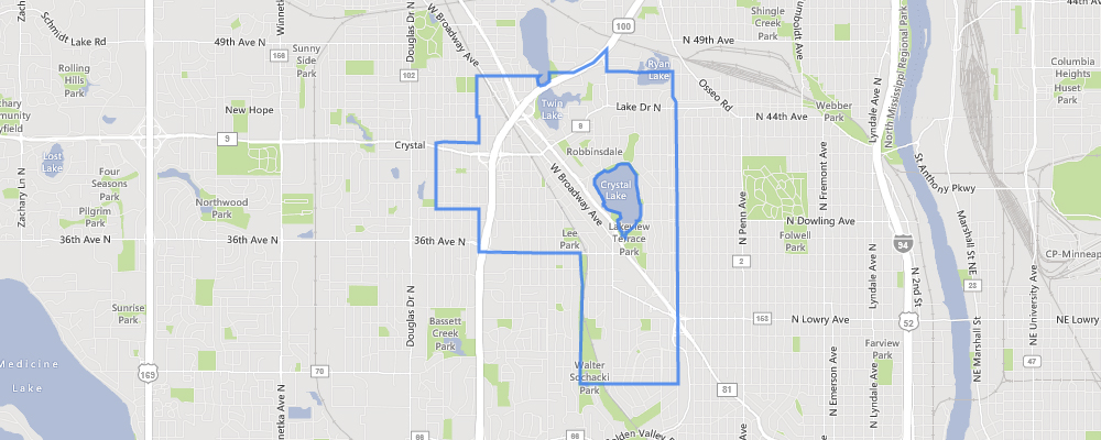 Map of Robbinsdale, Minnesota