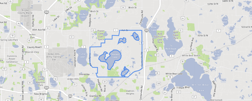 Map of North Oaks, Minnesota