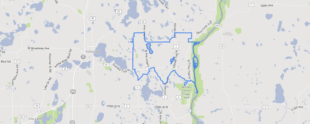 Map of Scandia, Minnesota