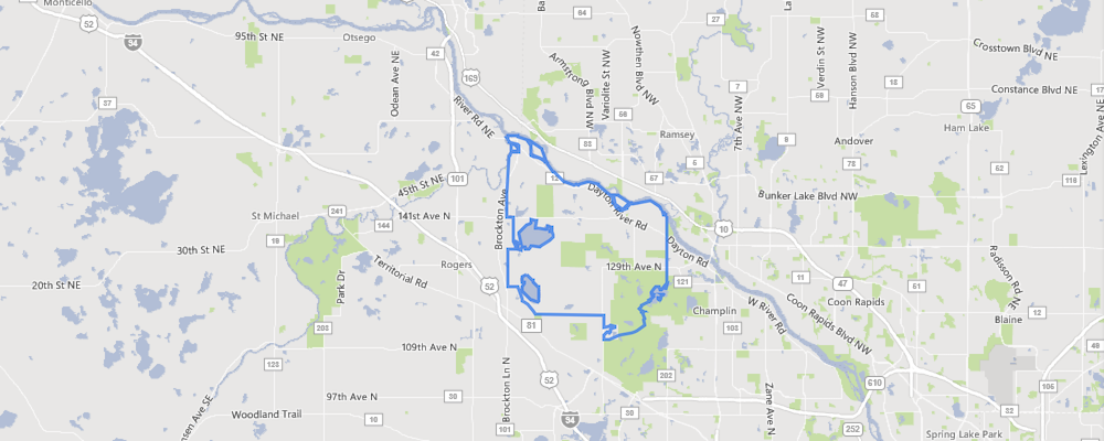 Map of Dayton, Minnesota