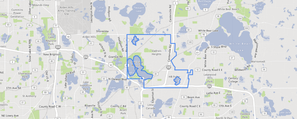 Map of Vadnais Heights, Minnesota