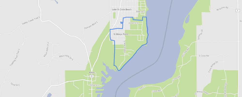 Map of St Mary's Point, Minnesota