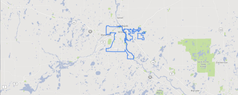 Map of Saint Cloud, Minnesota